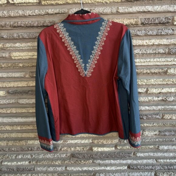 The Territory Ahead Vintage Patchwork Embroidered Lightweight Jacket Size Large - Picture 3 of 8